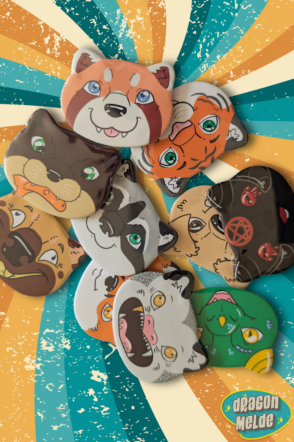 Chibi Animal Buttons