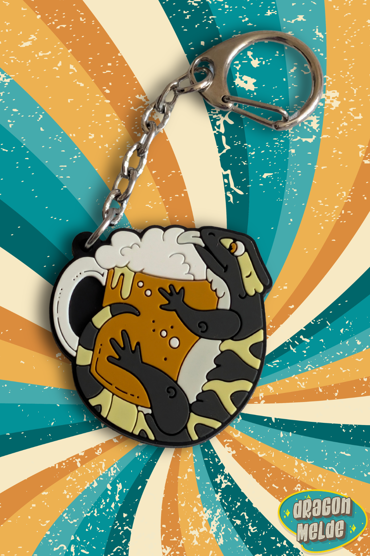 BEERded Dragon PVC Keychain