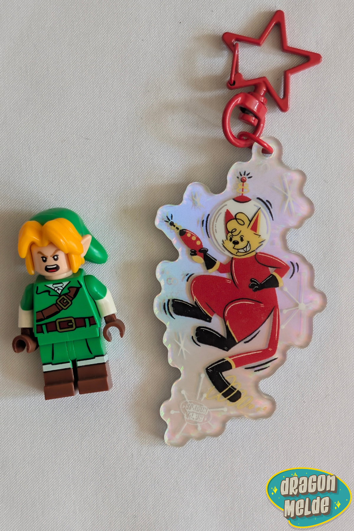 Retro Space Cat Keychain