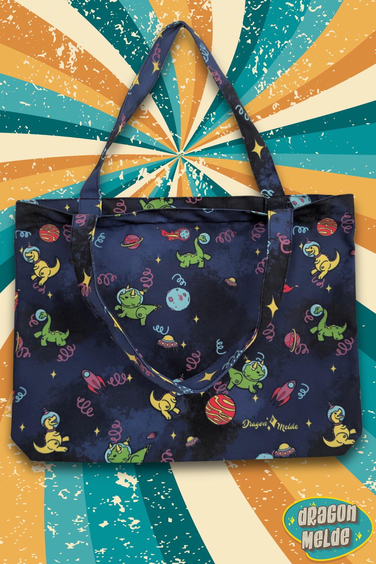 Space Dino Tote Bag